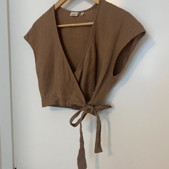 Aritzia - Wilfred - Linen Blouse and Skirt Set - Nutmeg - Size XS - Picture 8 of 10